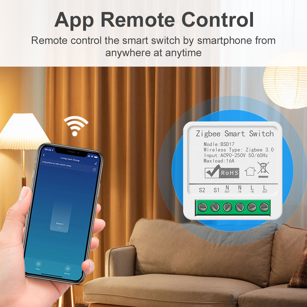 16A ZigBee3.0 Smart Lichtschal – Smart Home Automation Diy Bewertung und Preis