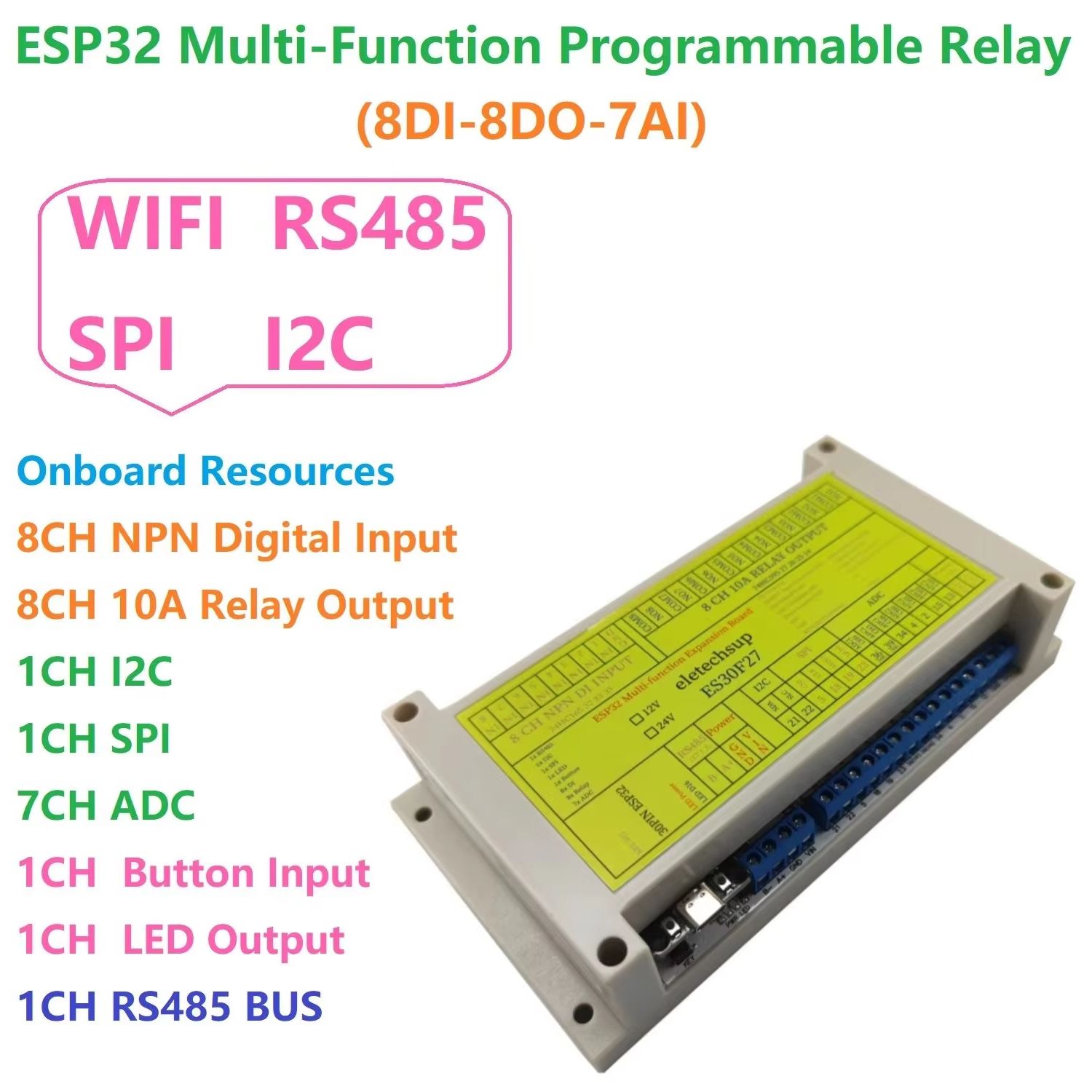 28-Kanal 8DI-8DO RS485 I2C SPI – Smart Home Automation Diy Bewertung und Preis
