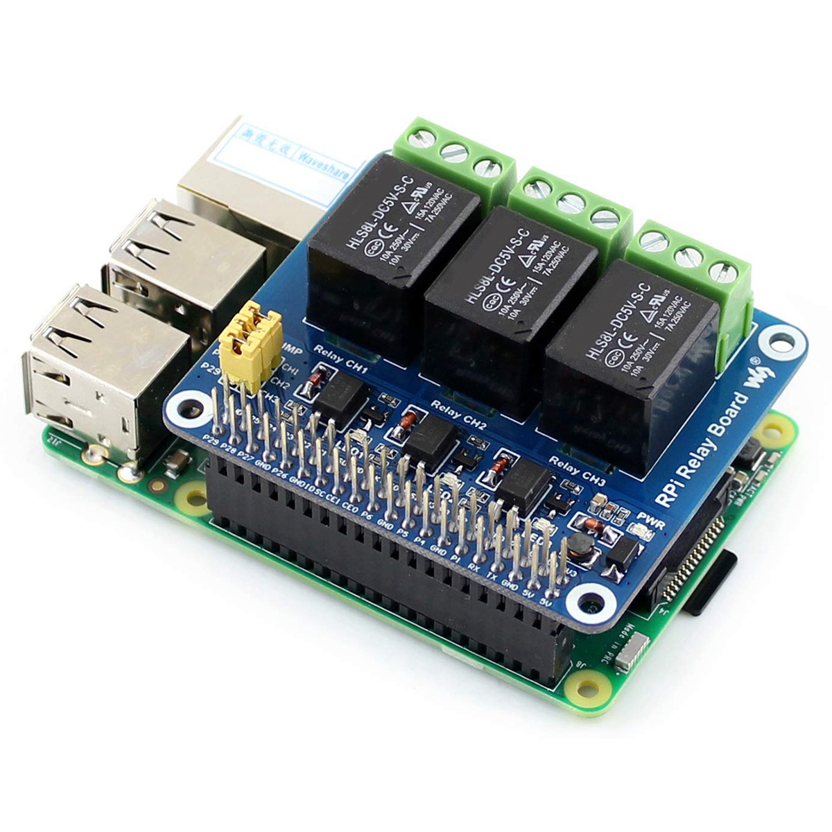 Waveshare 5V 3-Kanal-Relaismod – Pi Zero W Board Bewertung und Preis