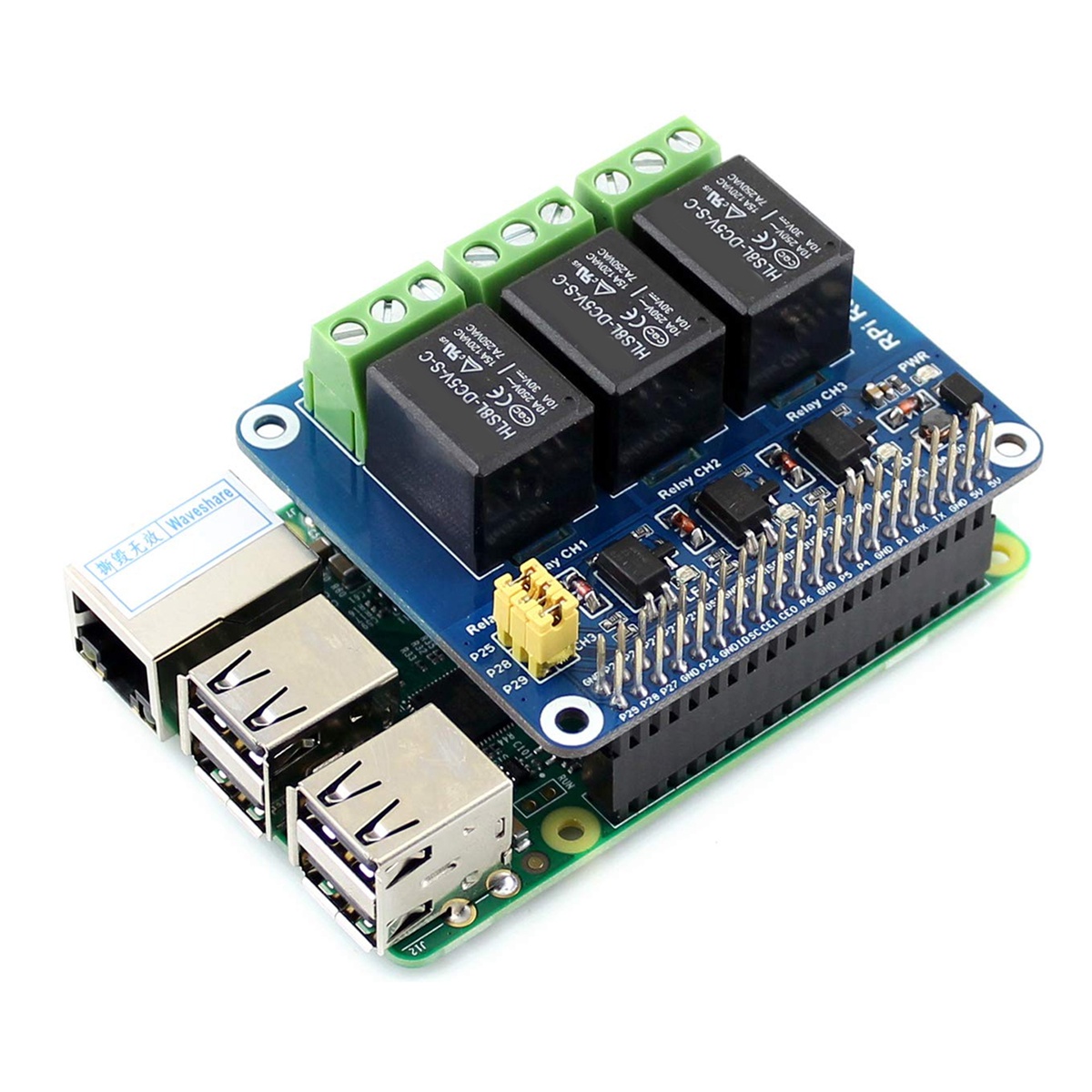 Waveshare 5V 3-Kanal-Relaismod – Pi Zero W Board Bewertung und Preis