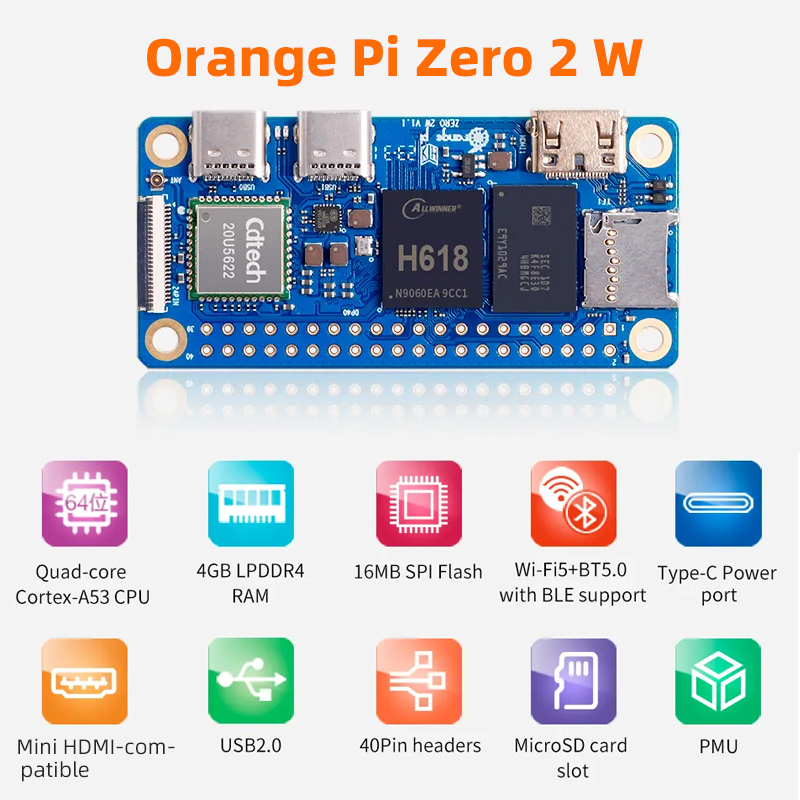 Orange Pi Zero 2W 4GB 2GB 1,5G – Pi Zero W Board Bewertung und Preis